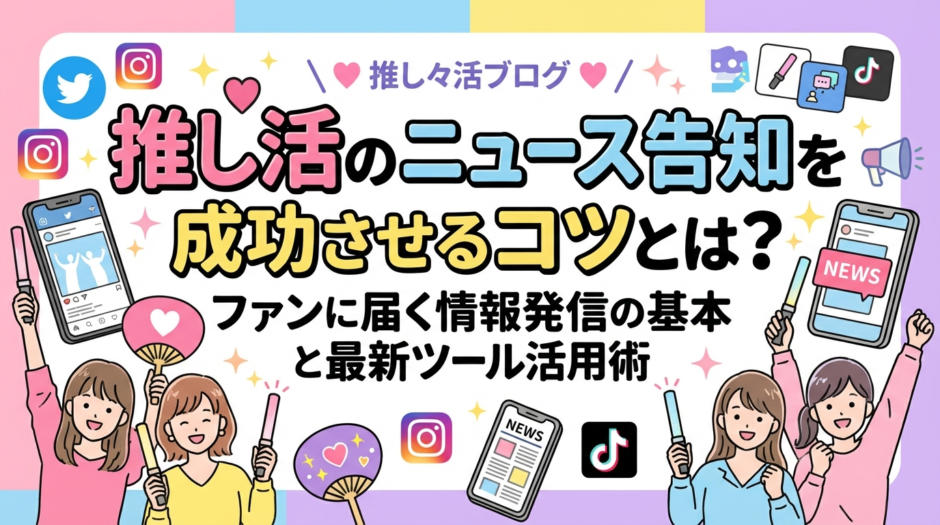 推し活のニュース告知を成功させるコツとは？ファンに届く情報発信の基本と最新ツール活用術
