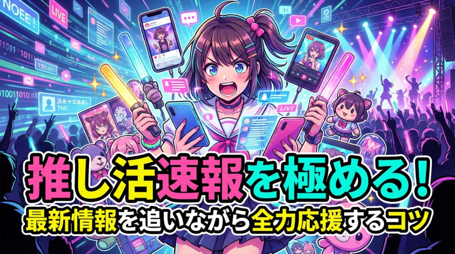 推し活の速報をオタクが極める方法とは？最新情報を追いながら推しを全力で応援するコツを解説
