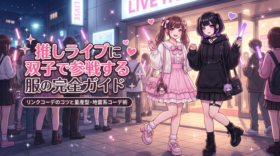 推しライブに双子で参戦する服の完全ガイド｜リンクコーデのコツと量産型・地雷系コーデ術