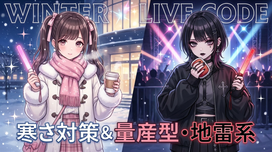 推しのライブに冬に参戦する服の正解は？寒さ対策と量産型・地雷系コーデを徹底解説