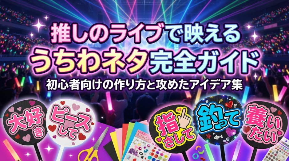 推しのライブで映えるうちわネタ完全ガイド｜初心者向けの作り方と攻めたアイデア集
