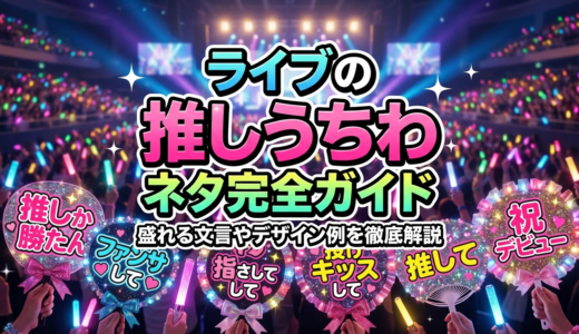 ライブの推しうちわのネタ完全ガイド｜盛れる文言やデザイン例を徹底解説