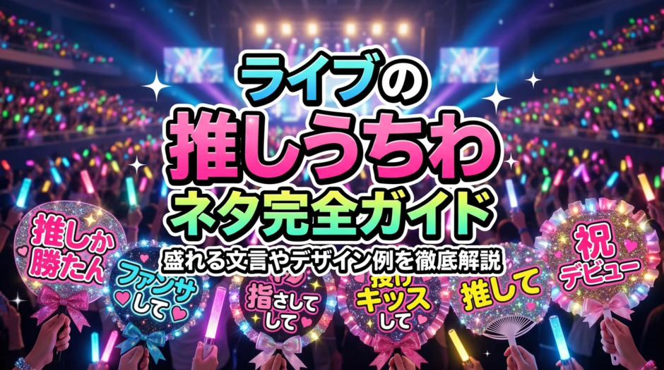 ライブの推しうちわのネタ完全ガイド｜盛れる文言やデザイン例を徹底解説