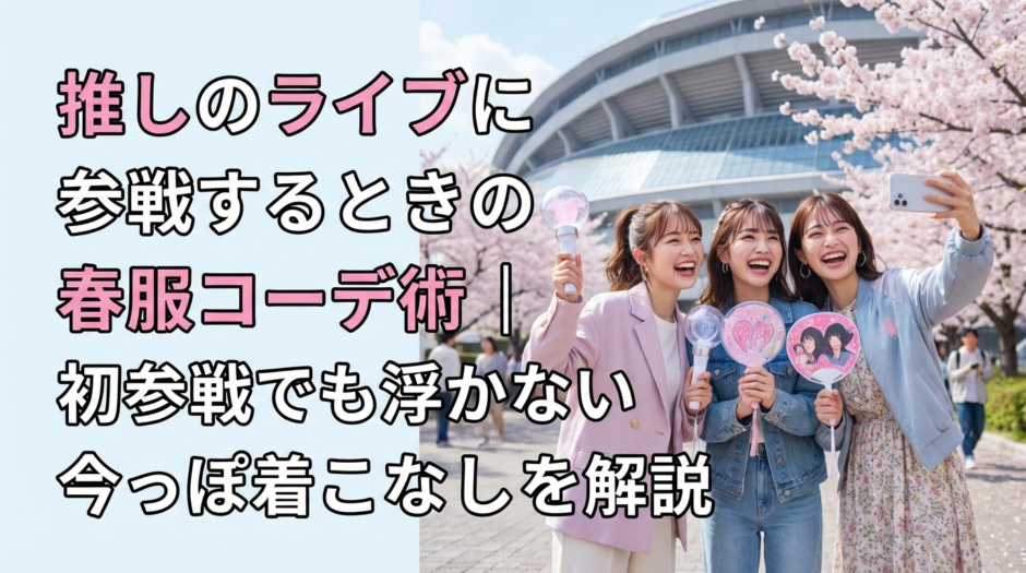 推しのライブに参戦するときの春服コーデ術｜初参戦でも浮かない今っぽ着こなしを解説