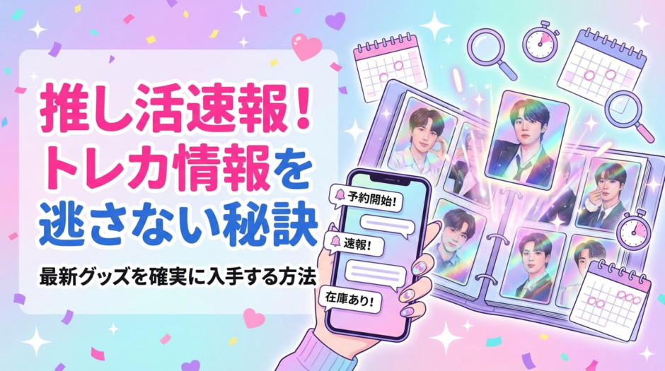 推し活の速報でトレカ情報を逃さない秘訣｜最新グッズを確実に入手する方法