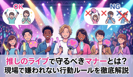 推しのライブで守るべきマナーとは？現場で嫌われない行動ルールを徹底解説