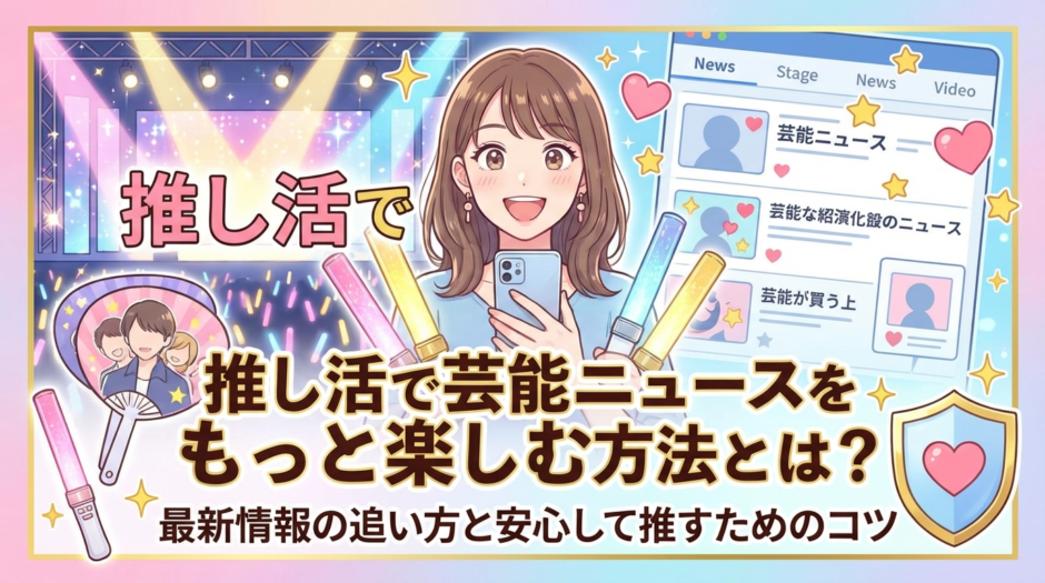 推し活で芸能ニュースをもっと楽しむ方法とは？最新情報の追い方と安心して推すためのコツ