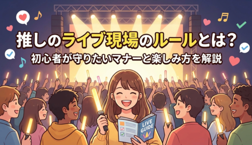 推しのライブ現場のルールとは？初心者が守りたいマナーと楽しみ方を解説