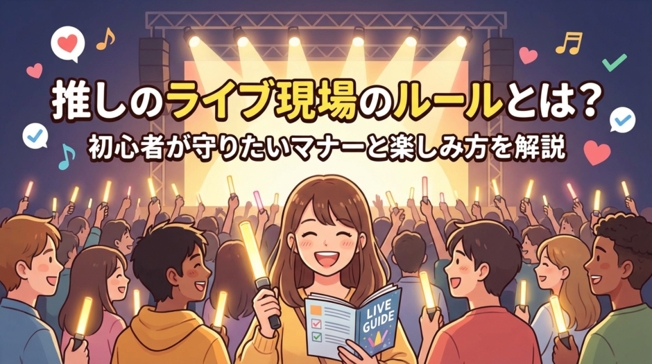 推しのライブ現場のルールとは？初心者が守りたいマナーと楽しみ方を解説