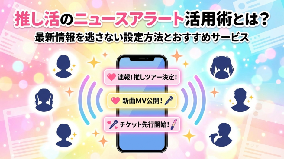 推し活のニュースアラート活用術とは？最新情報を逃さない設定方法とおすすめサービス
