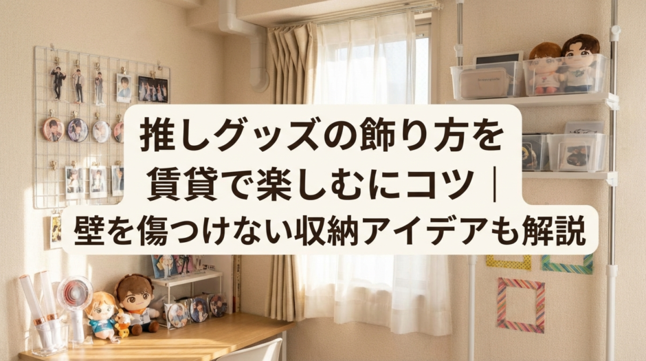 推しグッズの飾り方を賃貸で楽しむコツ｜壁を傷つけない収納アイデアも解説