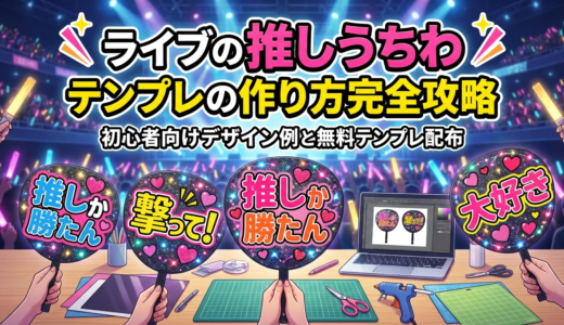 ライブの推しうちわテンプレの作り方完全攻略｜初心者向けデザイン例と無料テンプレ配布