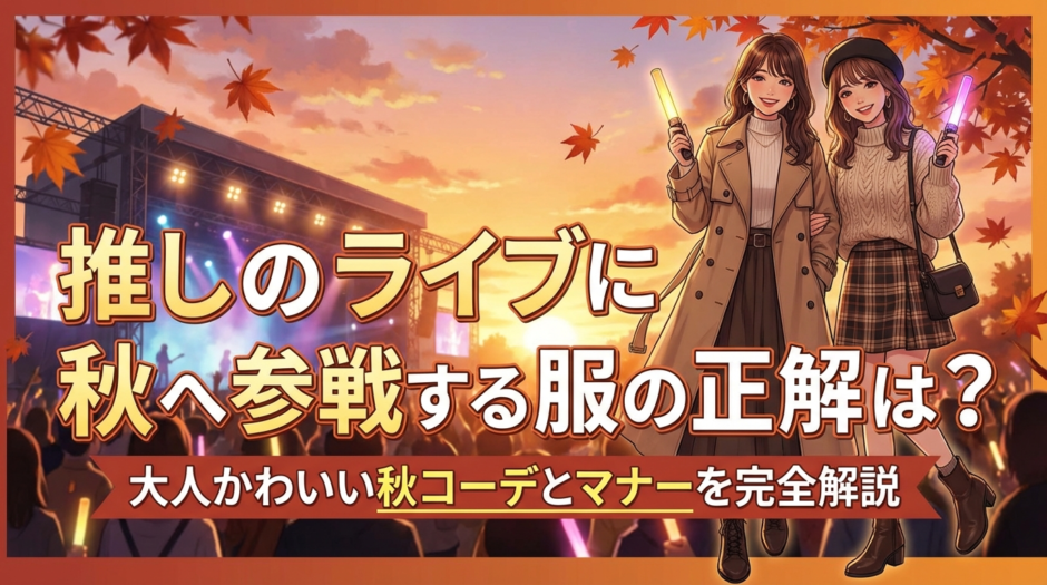 推しのライブに秋へ参戦する服の正解は？大人かわいい秋コーデとマナーを完全解説