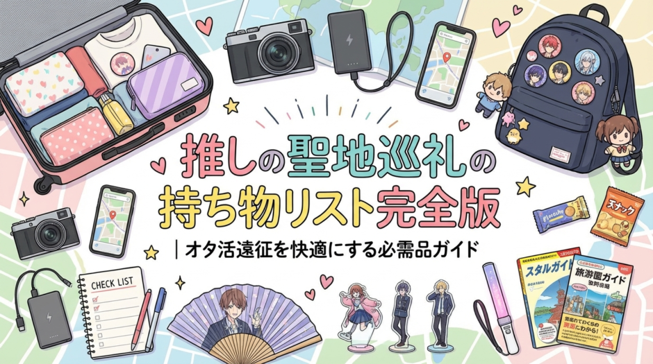 推しの聖地巡礼の持ち物リスト完全版｜オタ活遠征を快適にする必需品ガイド