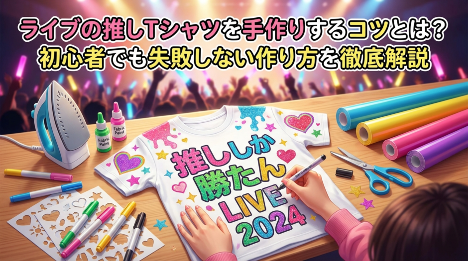 ライブの推しTシャツを手作りするコツとは？初心者でも失敗しない作り方を徹底解説