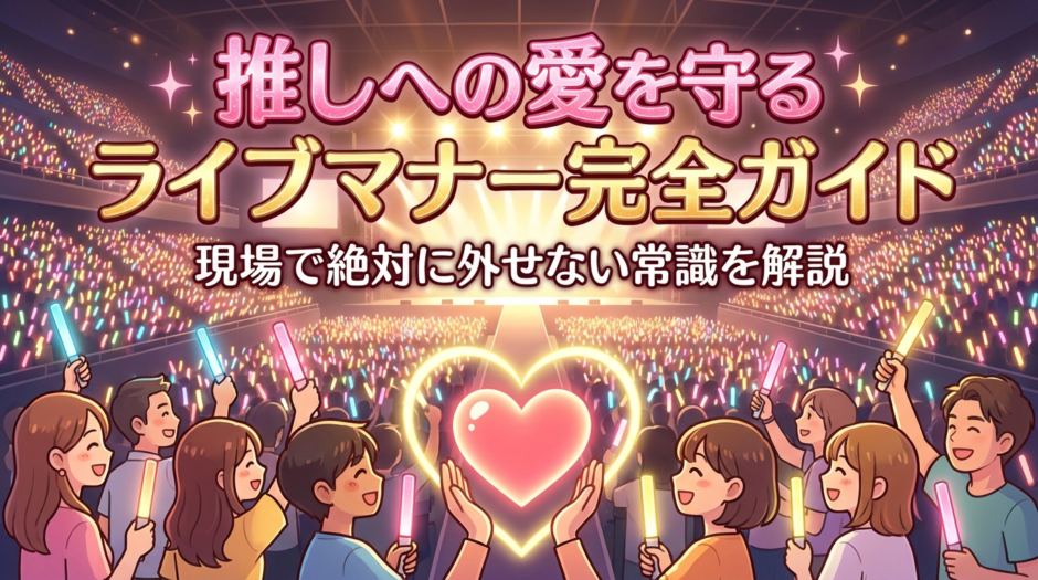 推しへの愛を守るライブマナー完全ガイド｜現場で絶対に外せない常識を解説