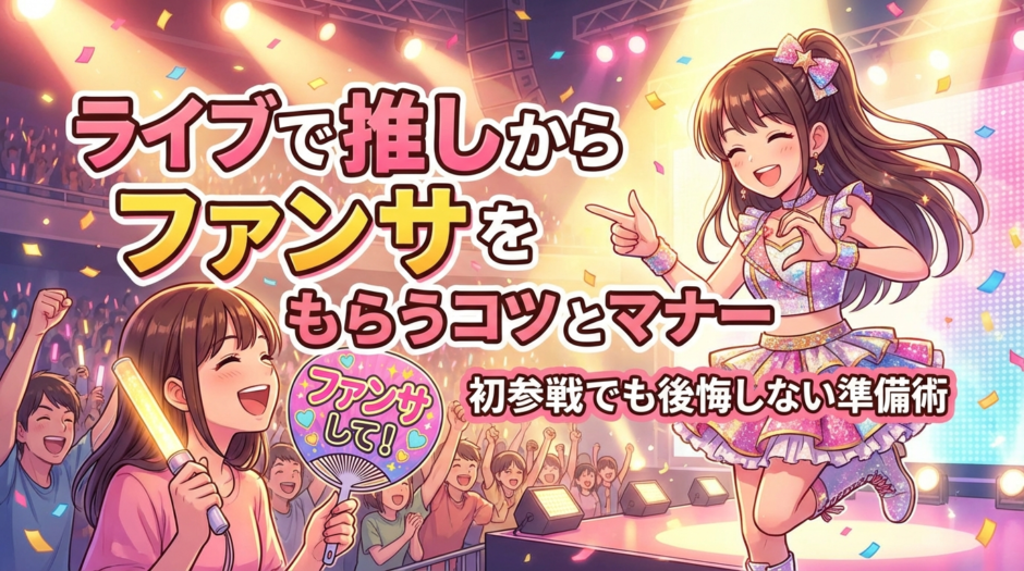 ライブで推しからファンサをもらうコツとマナー｜初参戦でも後悔しない準備術