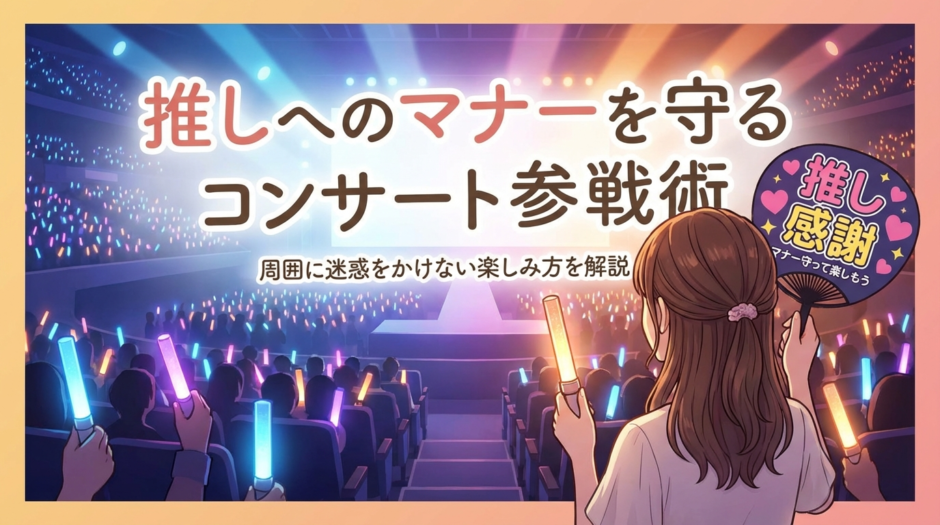 推しへのマナーを守るコンサート参戦術｜周囲に迷惑をかけない楽しみ方を解説
