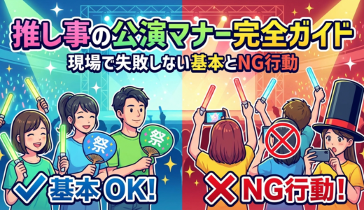 推し事の公演マナー完全ガイド。現場で失敗しない基本とNG行動