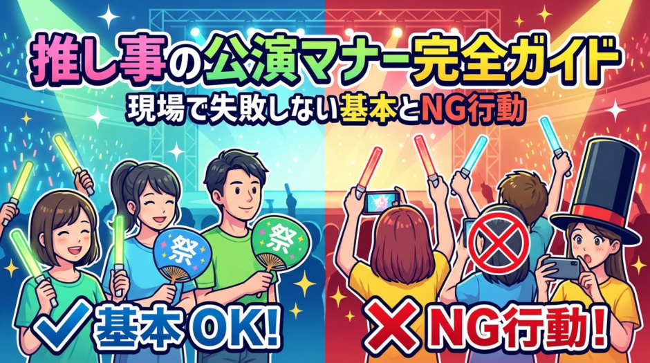 推し事の公演マナー完全ガイド。現場で失敗しない基本とNG行動