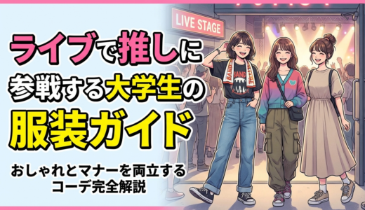 ライブで推しに参戦する大学生の服装ガイド｜おしゃれとマナーを両立するコーデ完全解説