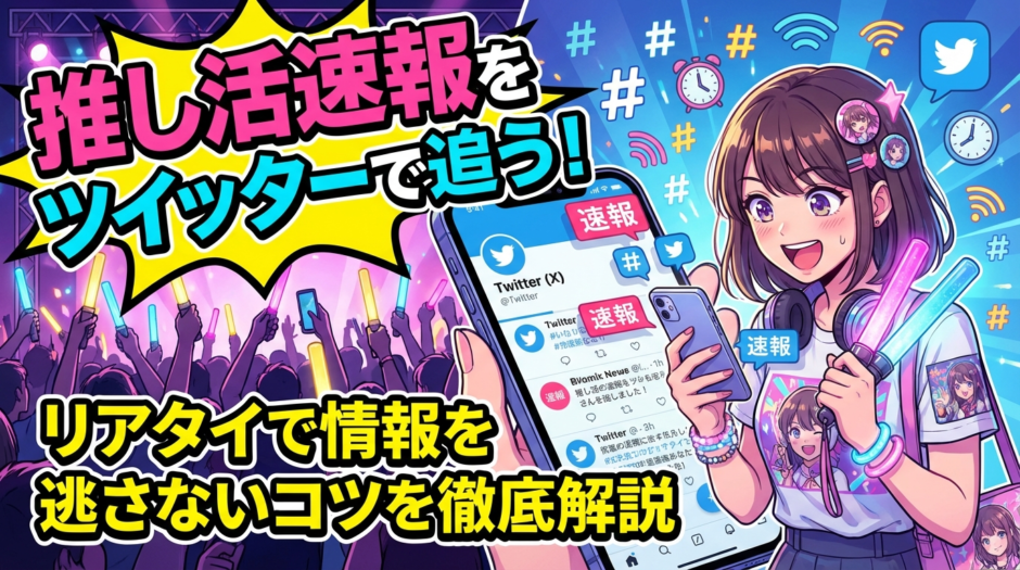 推し活の速報をツイッターで追う方法とは？リアタイで情報を逃さないコツを徹底解説
