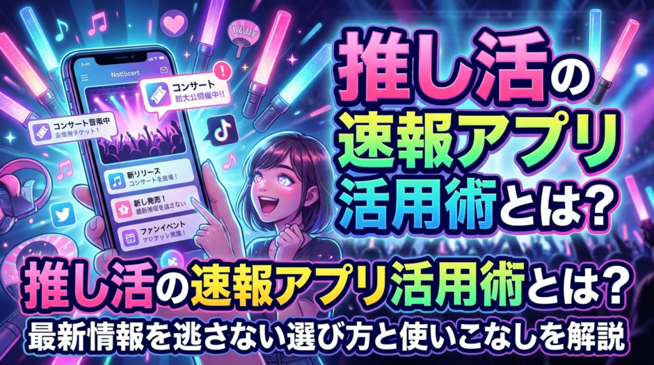 推し活の速報アプリ活用術とは？最新情報を逃さない選び方と使いこなしを解説