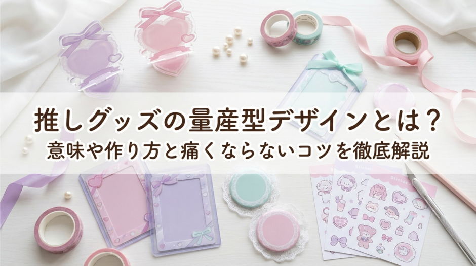 推しグッズの量産型デザインとは？意味や作り方と痛くならないコツを徹底解説