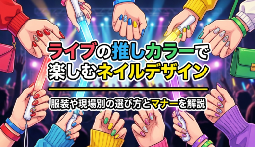 ライブの推しカラーで楽しむネイルデザイン｜服装や現場別の選び方とマナーを解説