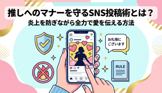 推しへのマナーを守るSNS投稿術とは？炎上を防ぎながら全力で愛を伝える方法