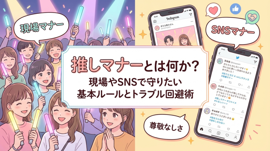 推しマナーとは何か？現場やSNSで守りたい基本ルールとトラブル回避術を解説