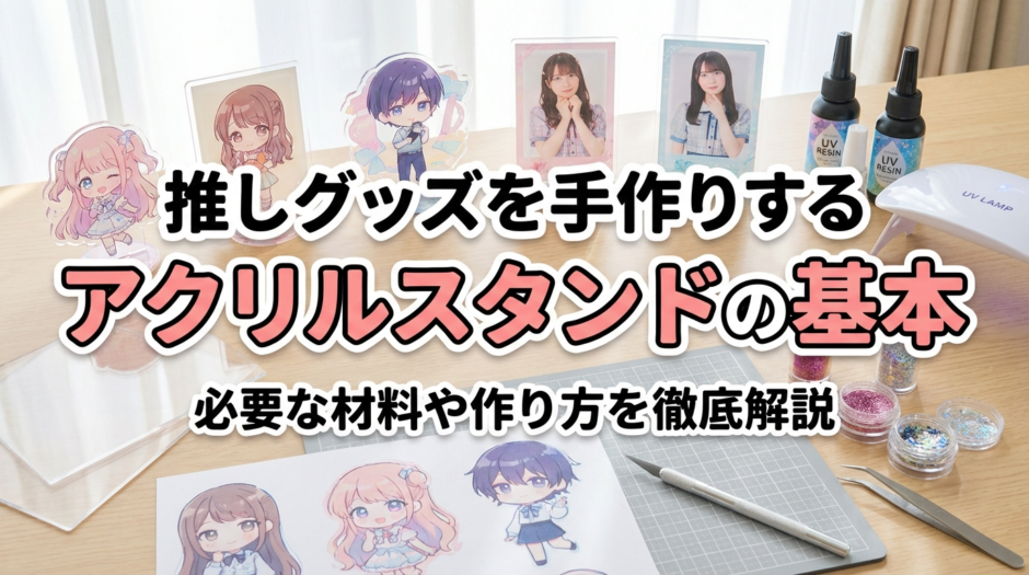 推しグッズを手作りするアクリルスタンドの基本｜必要な材料や作り方を徹底解説