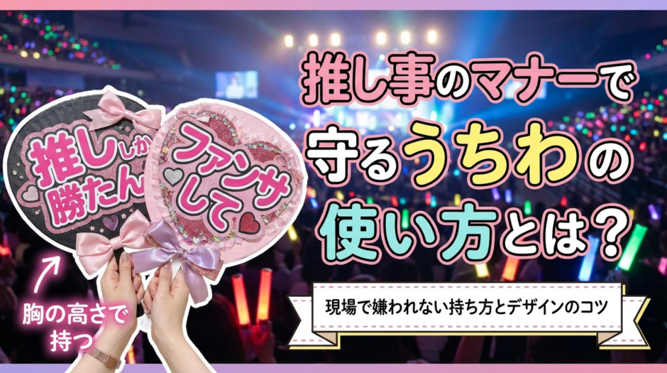 推し事のマナーで守るうちわの使い方とは？現場で嫌われない持ち方とデザインのコツ