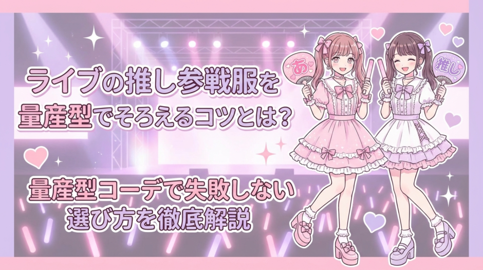 ライブの推し参戦服を量産型でそろえるコツとは？量産型コーデで失敗しない選び方を徹底解説