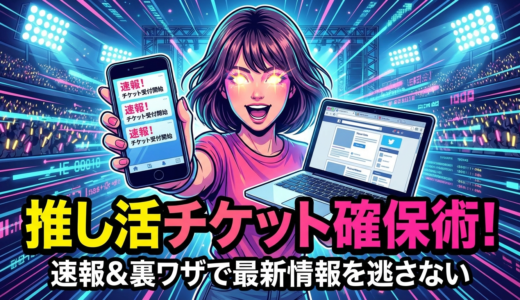 推し活で速報を使ったチケット確保術とは？最新情報を逃さない裏ワザも解説