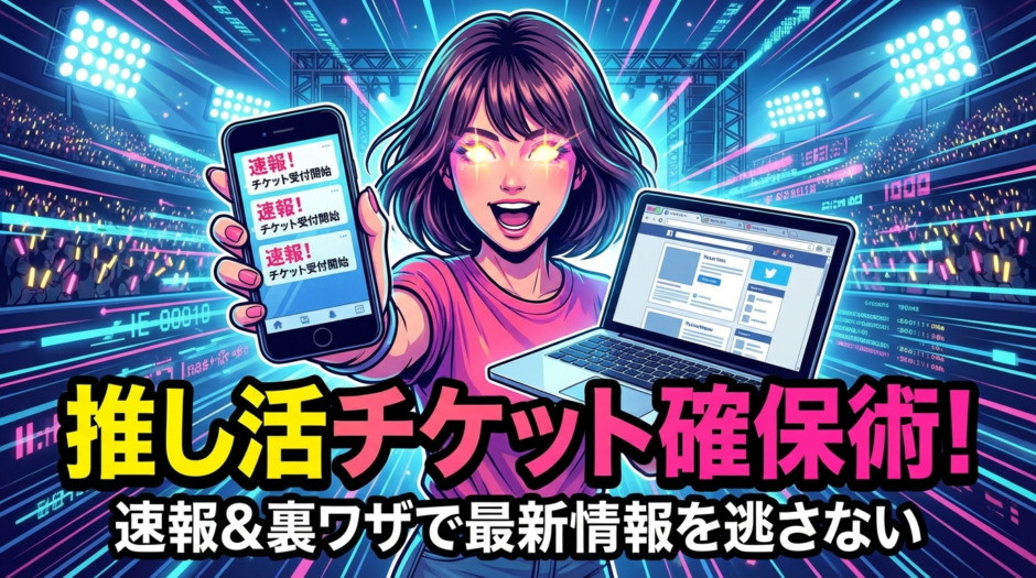 推し活で速報を使ったチケット確保術とは？最新情報を逃さない裏ワザも解説