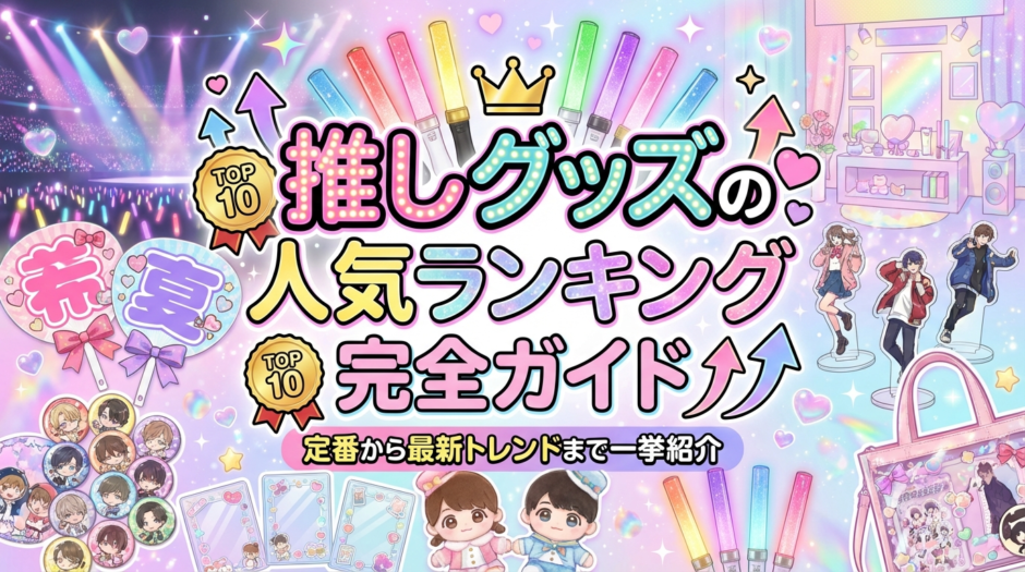 推しグッズの人気ランキング完全ガイド｜定番から最新トレンドまで一挙紹介