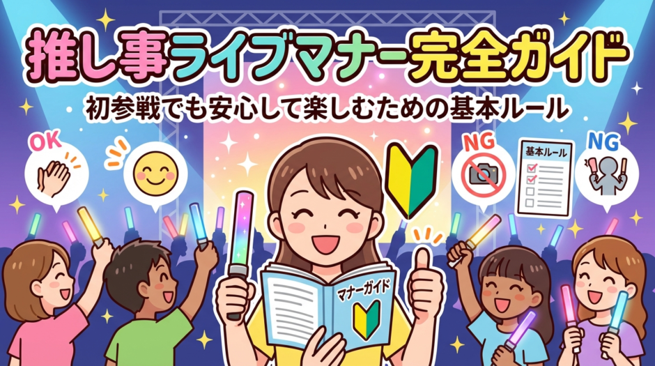 推し事のライブマナー完全ガイド。初参戦でも安心して楽しむための基本ルール