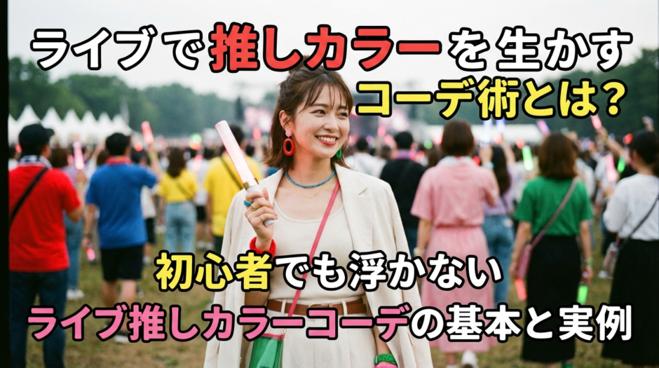 ライブで推しカラーを生かすコーデ術とは？初心者でも浮かないライブ推しカラーコーデの基本と実例