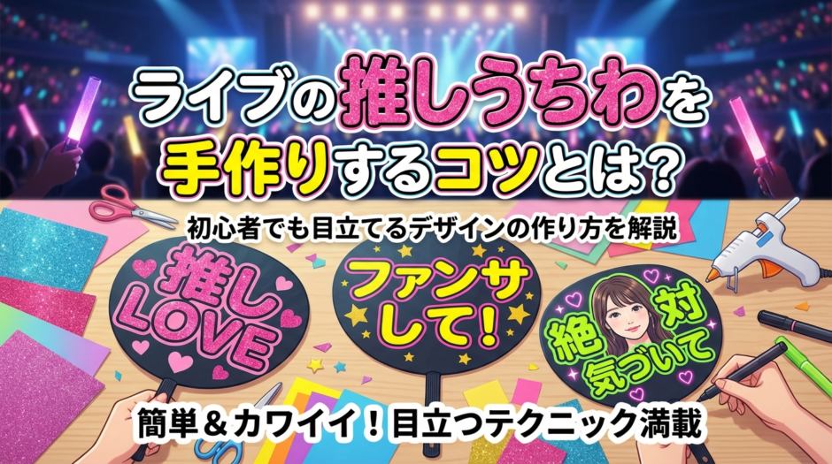 ライブの推しうちわを手作りするコツとは？初心者でも目立てるデザインの作り方を解説