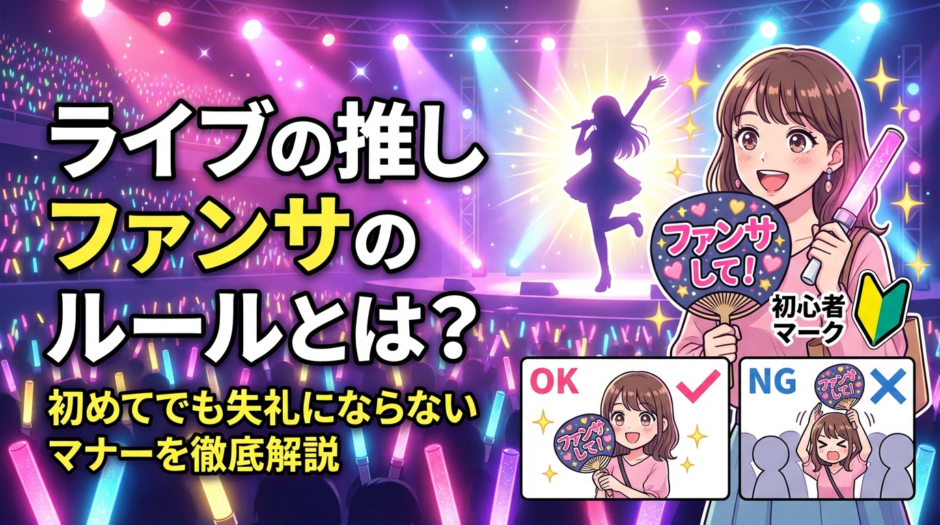 ライブの推しへのファンサのルールとは？初めてでも失礼にならないマナーを徹底解説