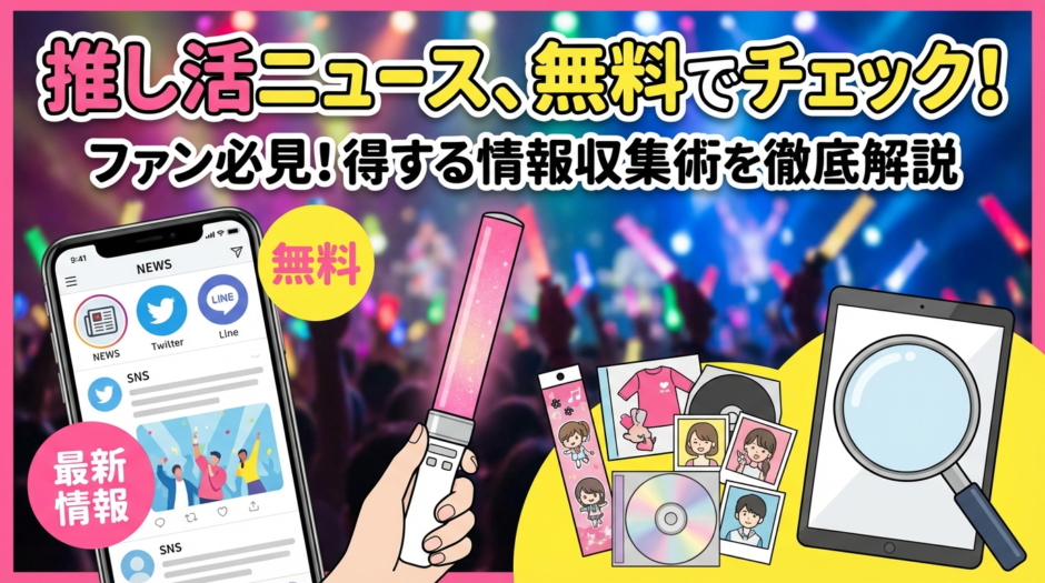 推し活のニュースを無料でチェックする方法とは？ファンが得する情報収集術を徹底解説