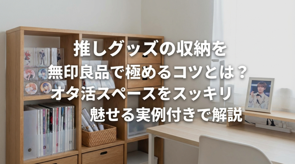 推しグッズの収納を無印良品で極めるコツとは？オタ活スペースをスッキリ魅せる実例付きで解説