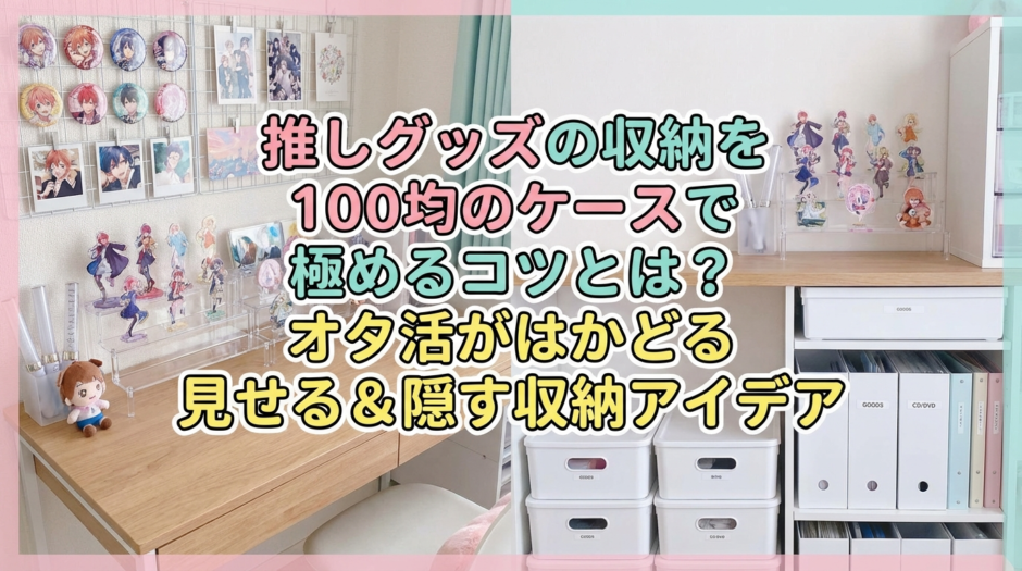 推しグッズの収納を100均のケースで極めるコツとは？オタ活がはかどる見せる＆隠す収納アイデア