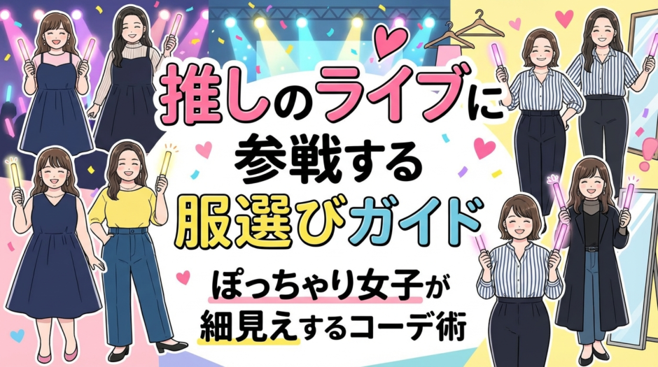 推しのライブに参戦する服選びガイド｜ぽっちゃり女子が細見えするコーデ術