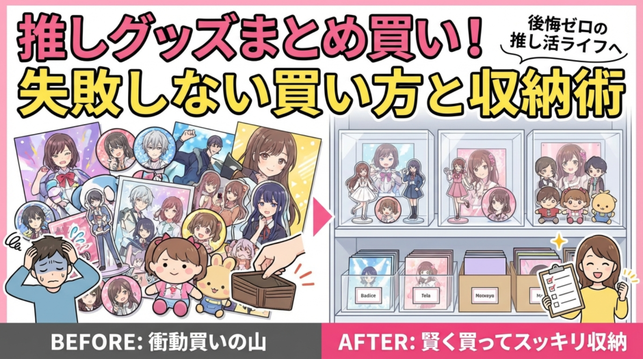 推しグッズをまとめ買いする前に知るべきこと。失敗しない買い方とおすすめ収納術