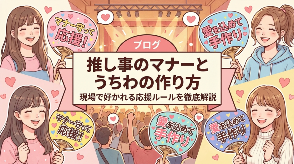 推し事のマナーとうちわの作り方｜現場で好かれる応援ルールを徹底解説
