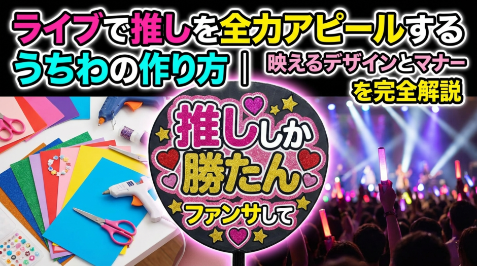 ライブで推しを全力アピールするうちわの作り方｜映えるデザインとマナーを完全解説
