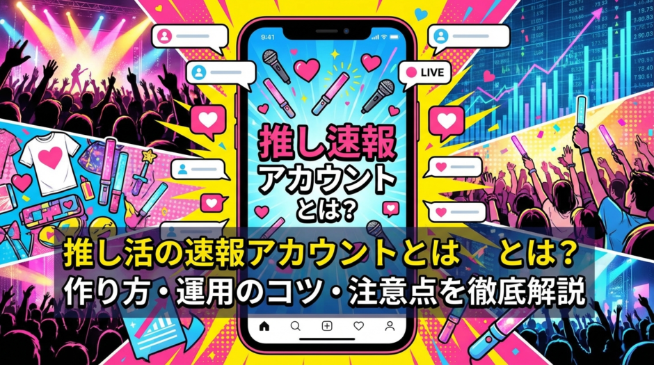 推し活の速報アカウントとは？作り方と運用のコツ・注意点を徹底解説
