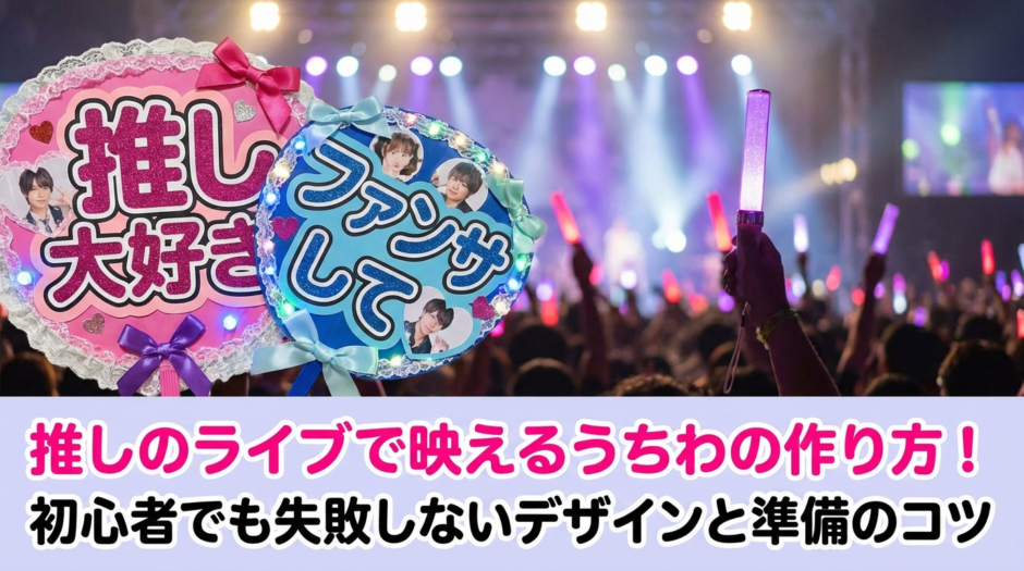 推しのライブで映えるうちわの作り方とは？初心者でも失敗しないデザインと準備のコツ
